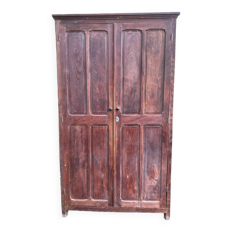 Large Parisian wooden wardrobe