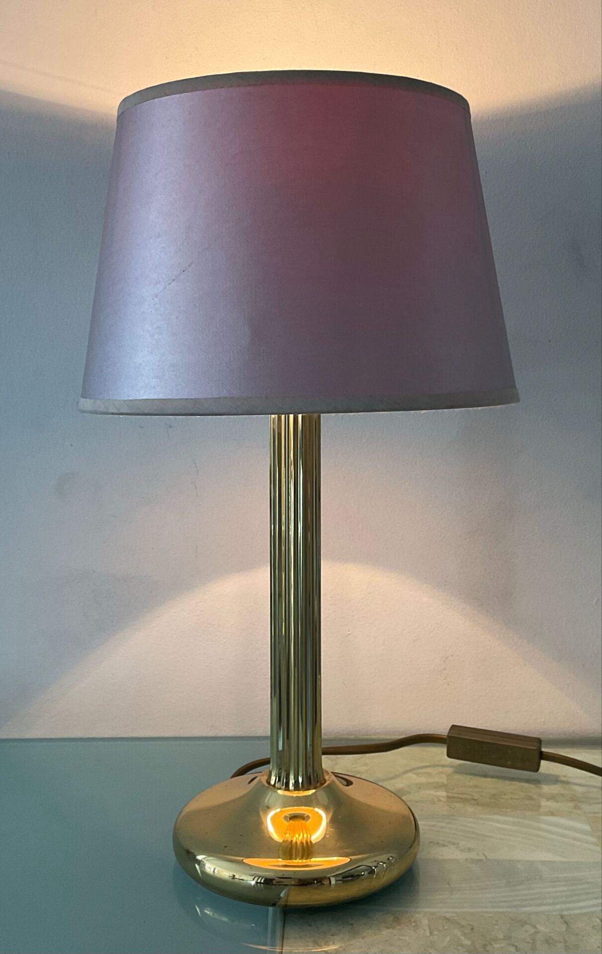Vintage brass lamp from the 1970s.