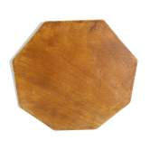 Octagonal plate underside in formica and wood - 1960/70s