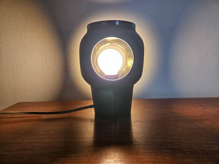 Rare midcentury ceramic table lamp, space age style, 1970s