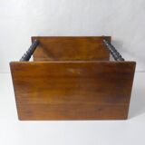 Antique wooden shelf with DMC spools – Industrial sideboard