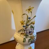 Vase in polychrome earthenware of Moustiers