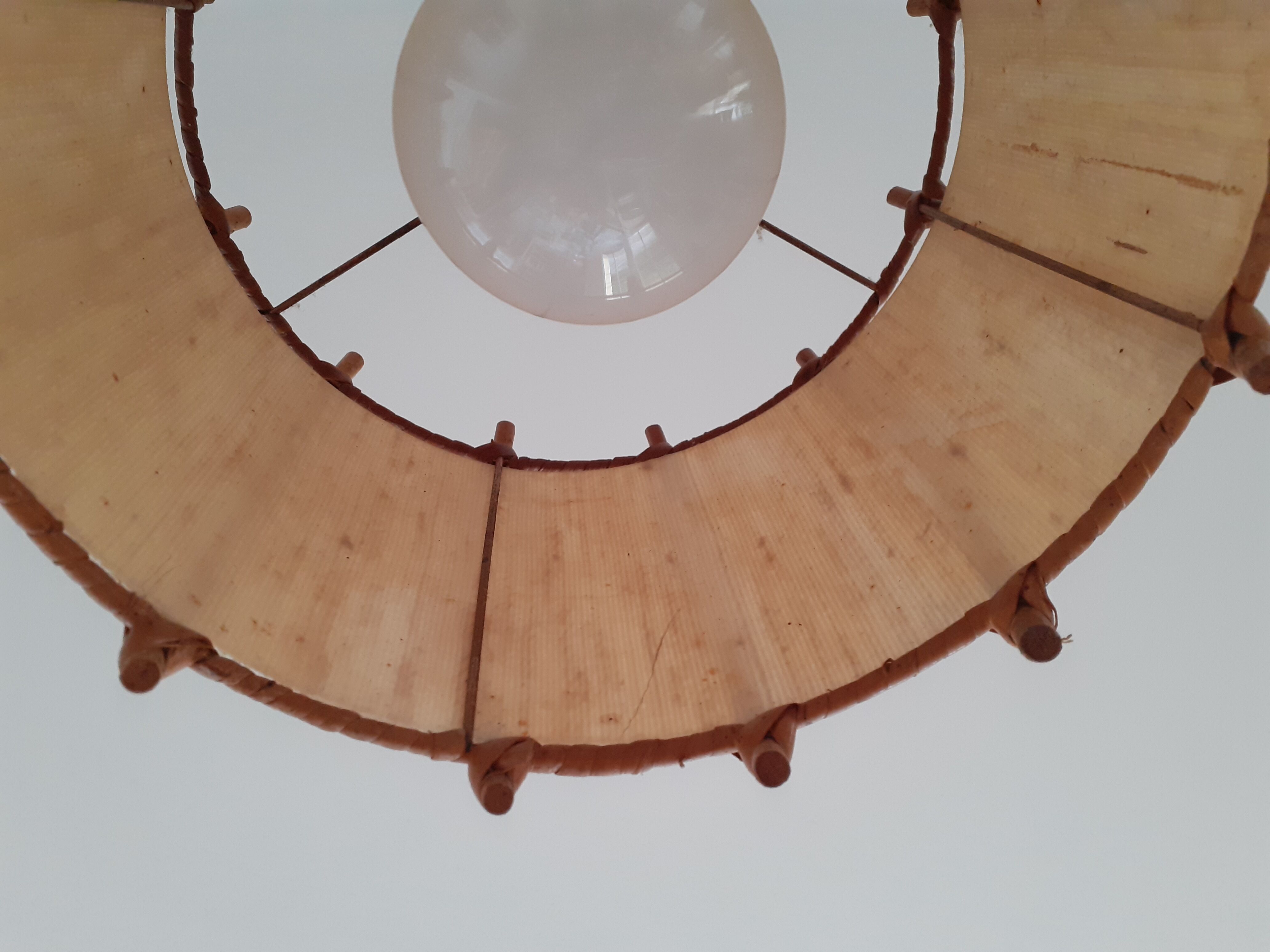 Vintage rattan pendant lamp