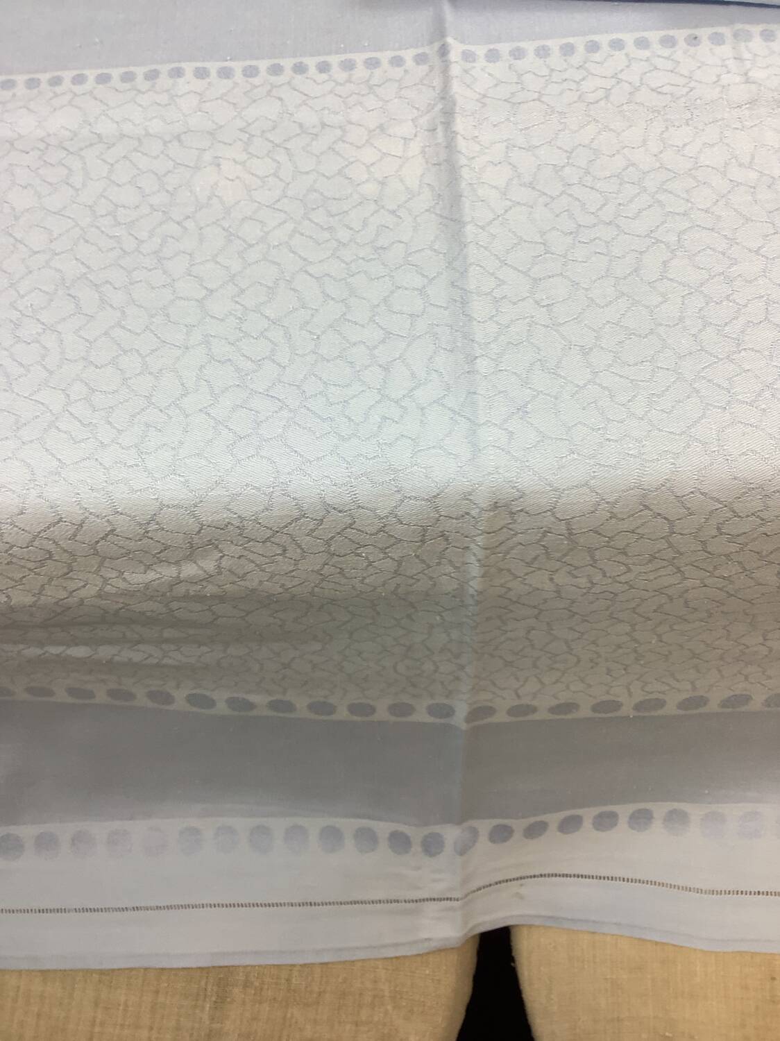 Vintage nappe & serviettes damassés monogramme