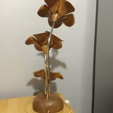 Wooden flower lamp
