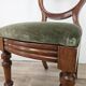 Four solid wood chairs with fabric seats, late 19th century