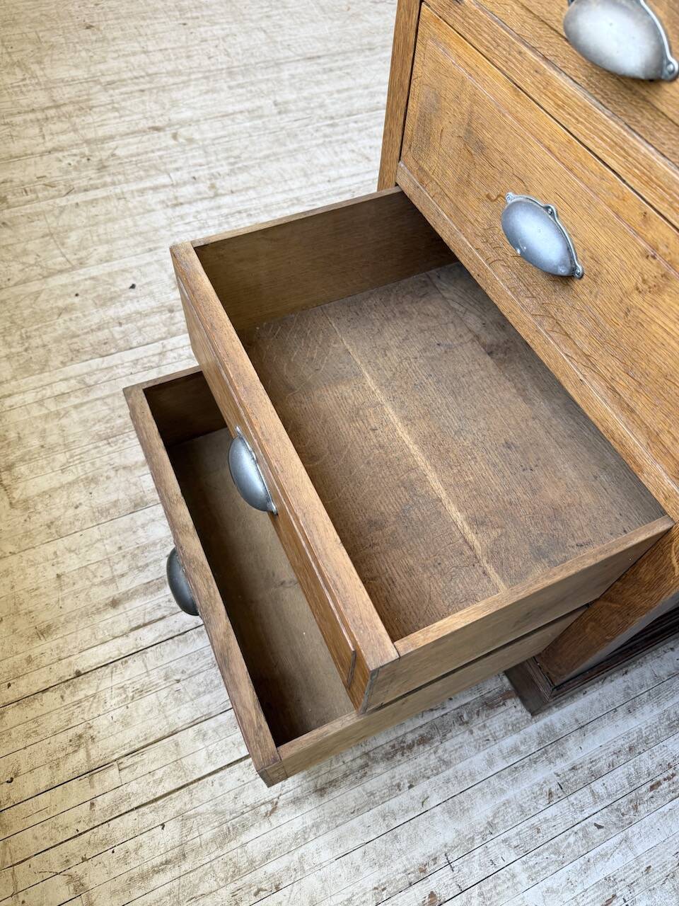 1950s oak office counter