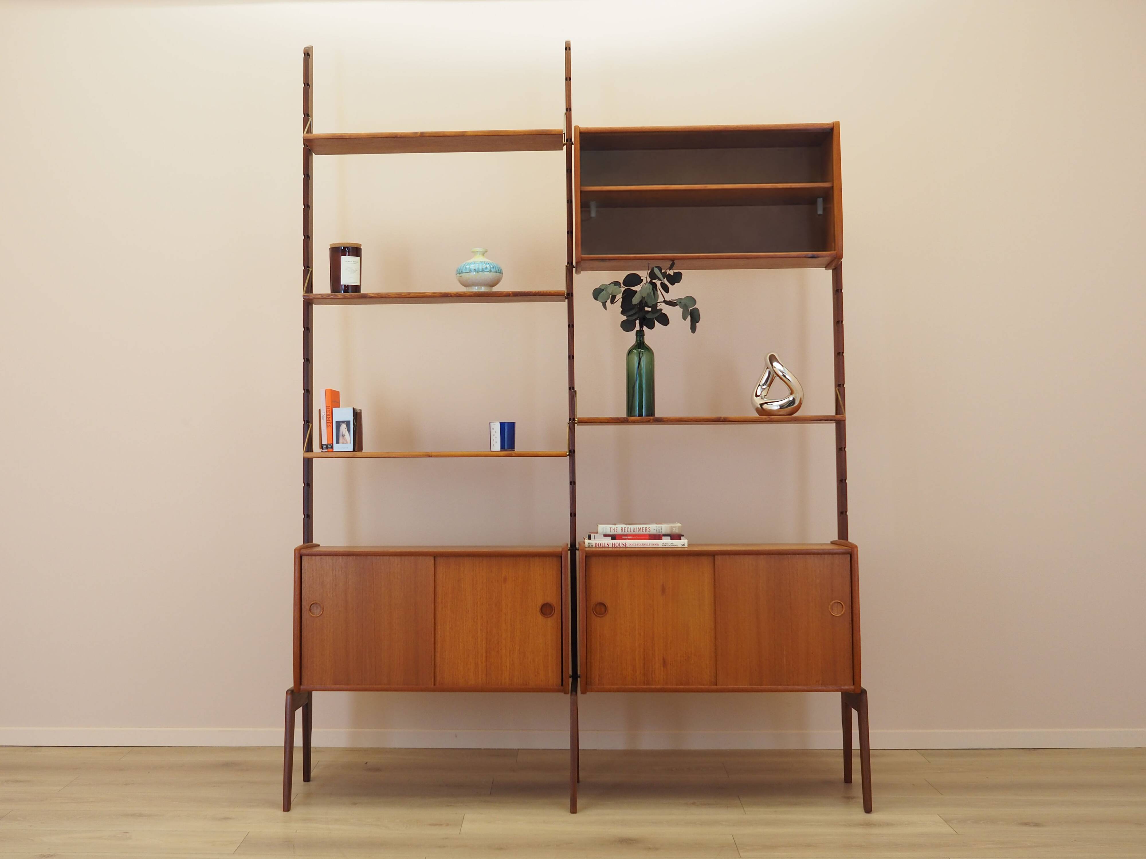 Teak modular shelving unit, Norwegian design, 1960s, manufactured by Blindh