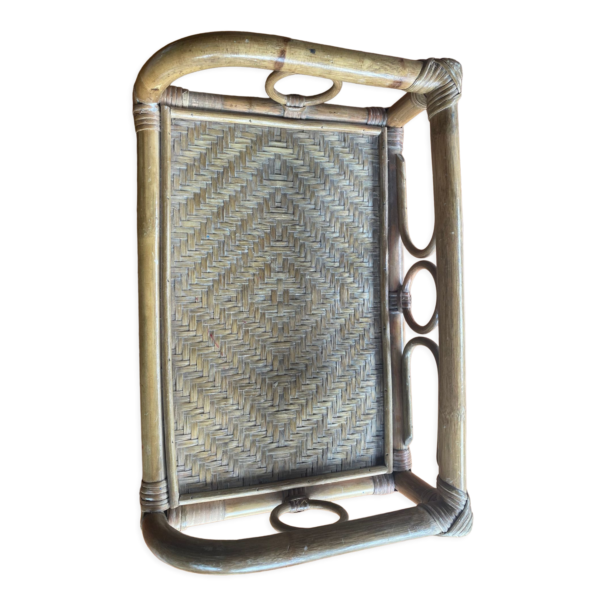 Rattan wall shelf 60s