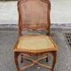 2 Louis XV style chairs in solid oak with rush seating from La Meublerie Meulin.