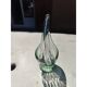 2 blue crystal and blown glass pocket vases