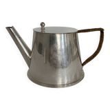 Mid 20th Century silver-plated coffee pot with wicker wrapped handle