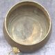 Vintage round flower pot copper brass planter lion feet