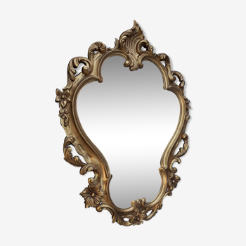 Golden resin mirror 62 x46 cm