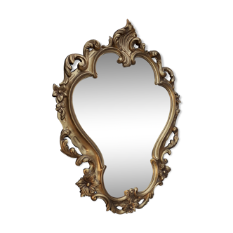 Golden resin mirror 62 x46 cm