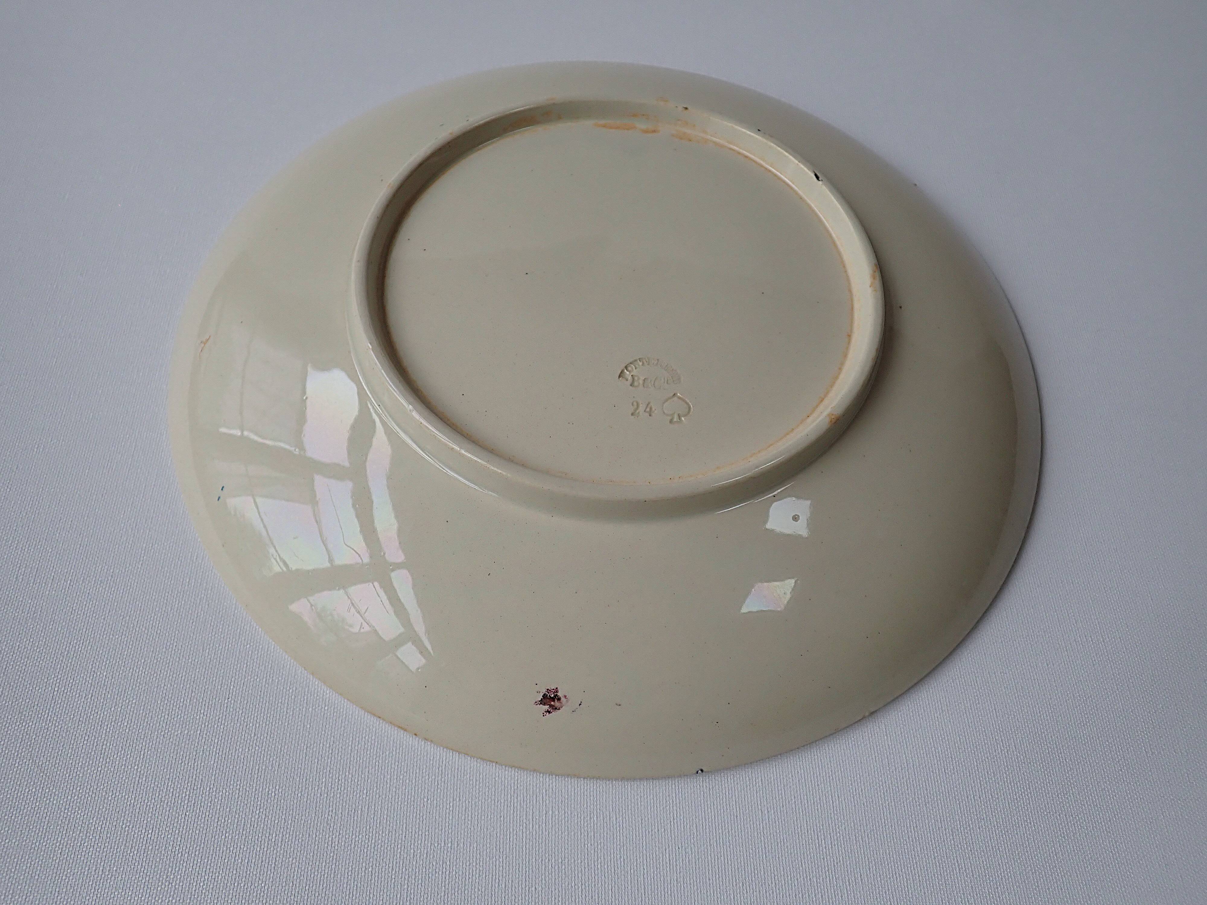 Decorative plate - Late 19th century - Creil & Montereau