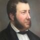 Pastel sur papier "Homme aux favoris" signé, encadré sous verre 1862