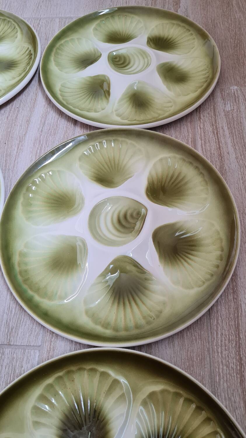 6 oyster plates 60'