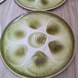 6 assiettes à huîtres 60'