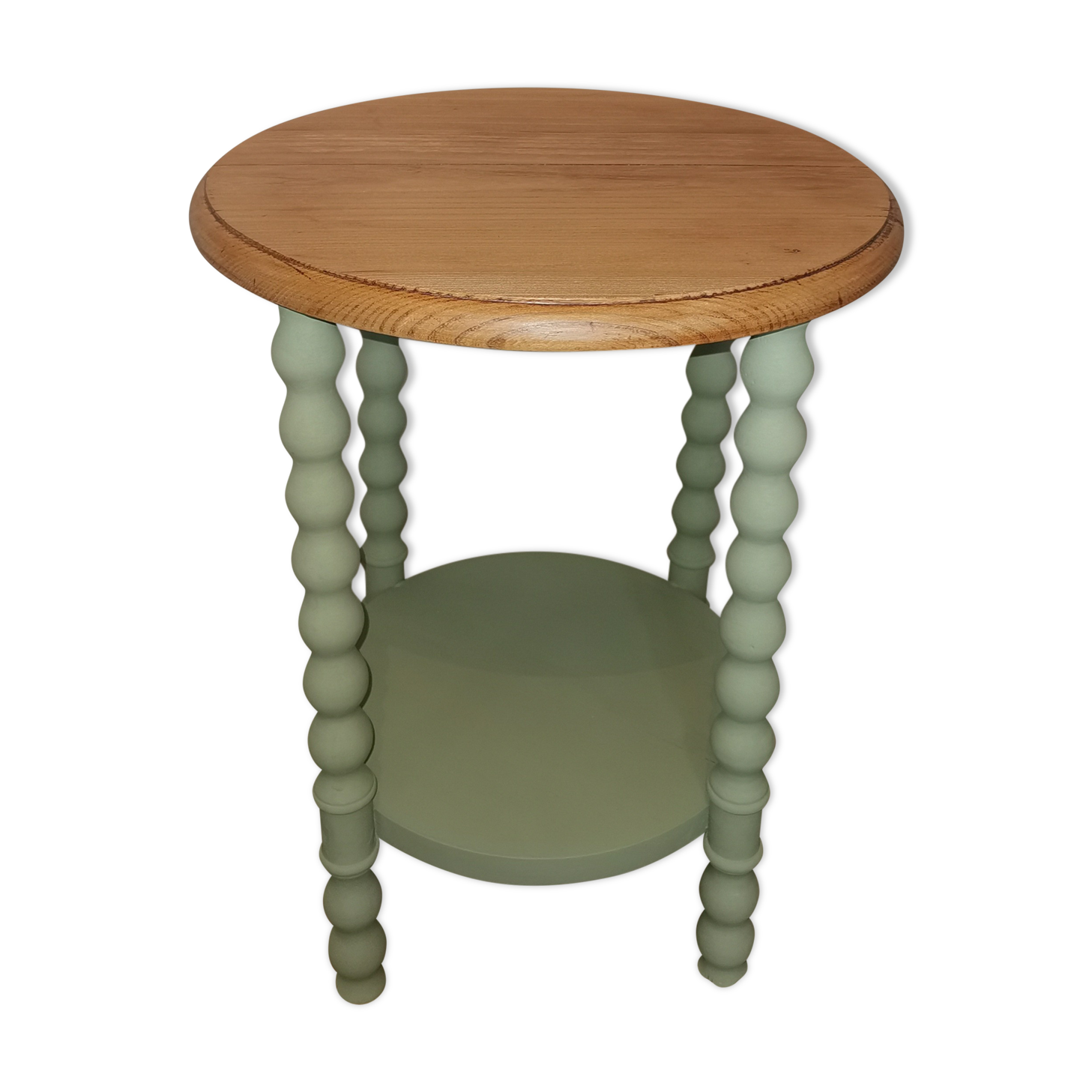 Vintage pedestal table solid wood