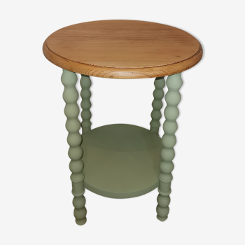 Vintage pedestal table solid wood