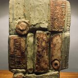 1960s Bernard Rooke Abstract Pottery Ceramic Table Lamp