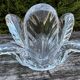 Bougeoirs, centre de table (lot de 2) verrerie de Vannes "Le chatel" 1970'S