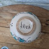 Old vase or pot with handles turquoise pattern Akteja