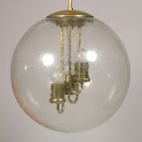 Big Ball Vintage lamp, Glass and brass by SAKU, 1970s