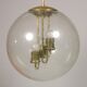 Vintage Big Ball Lamp, Glass and Brass by SAKU, 1970s