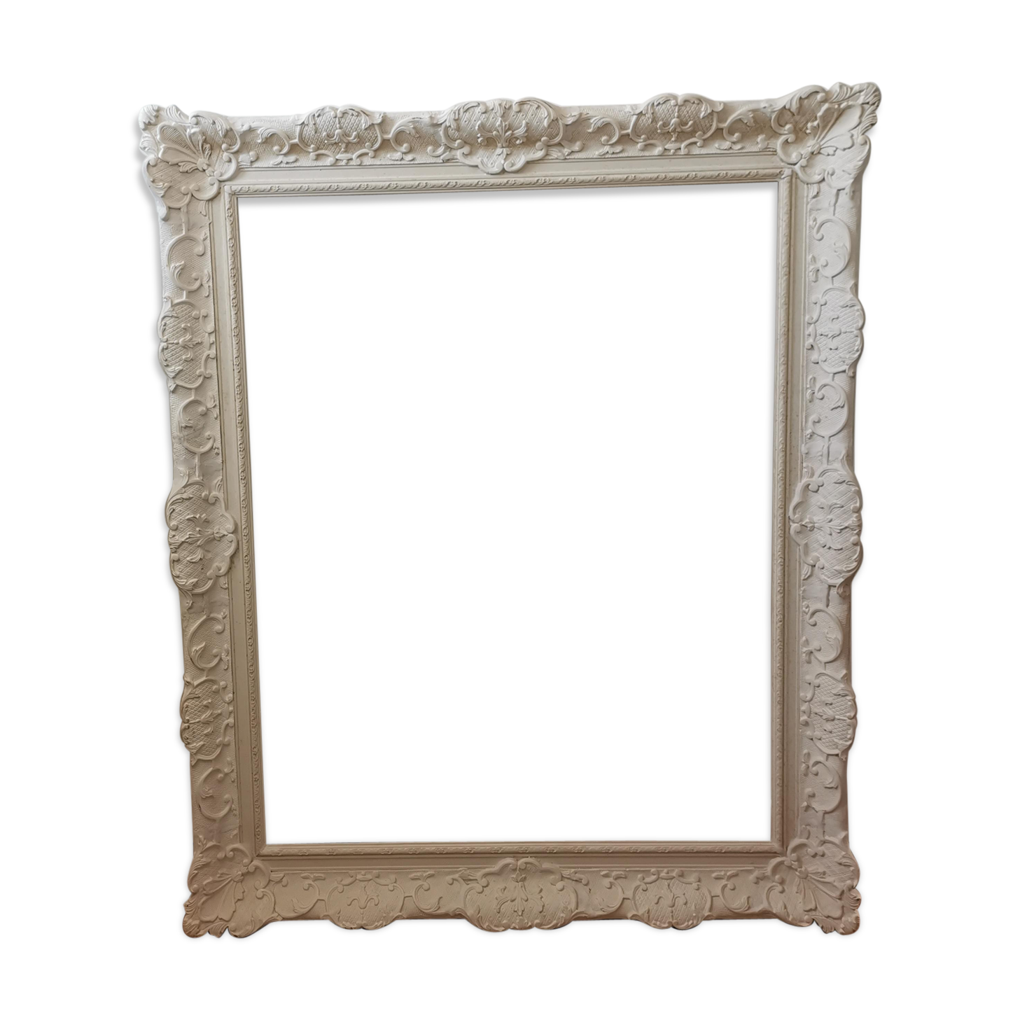 Large frame montparnasse foliage carved wood patinated