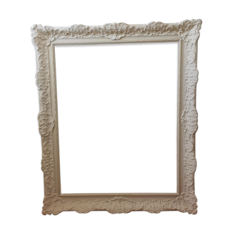 Large frame montparnasse foliage carved wood patinated