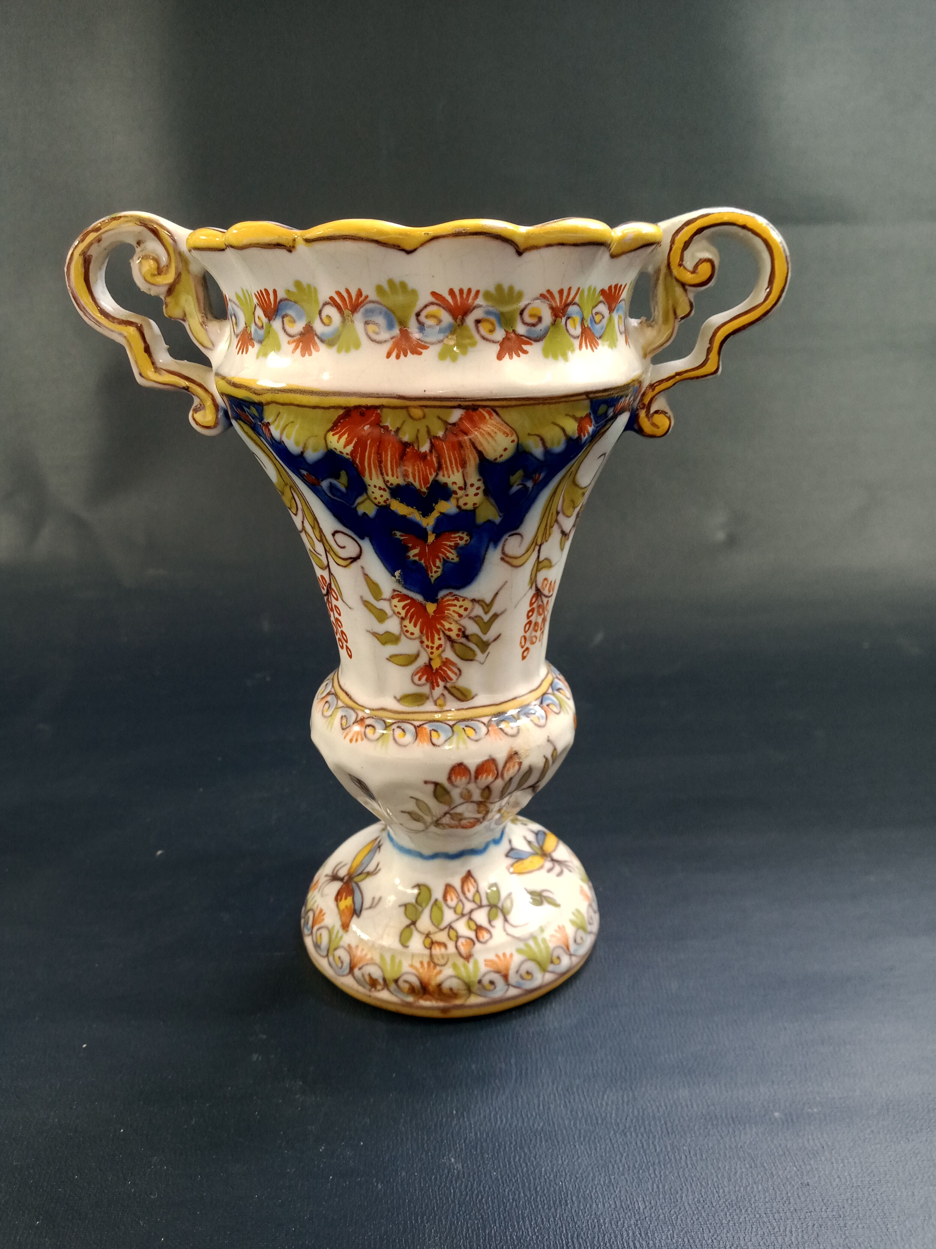 Vase Fourmaintraux Brothers ceramics of Desvres