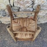 Chaise paillée ancien pour enfant