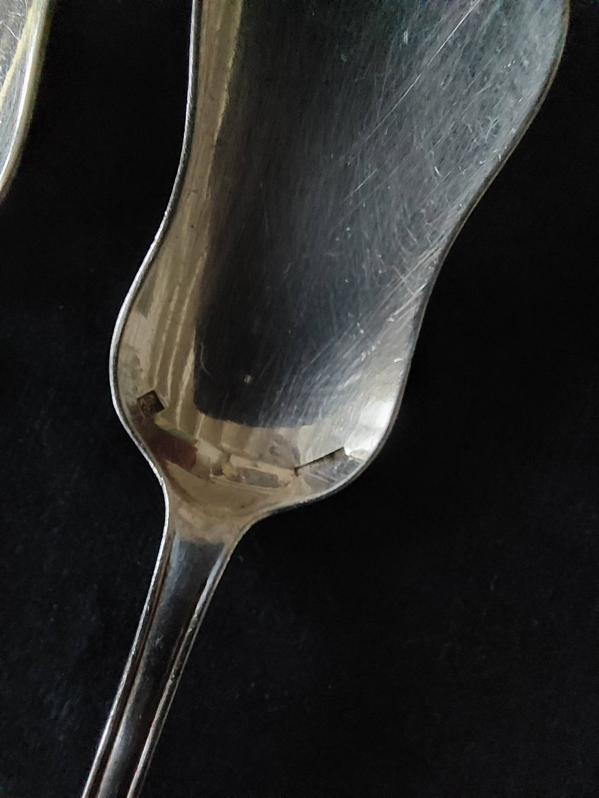Christofle silver-plated hors d'oeuvre or dessert spoons with Bala hallmark