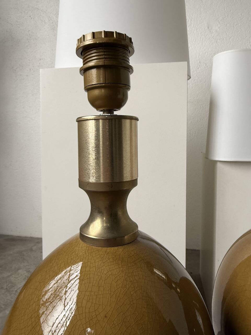 Pair of Philippe Barbier table lamps from the 70s