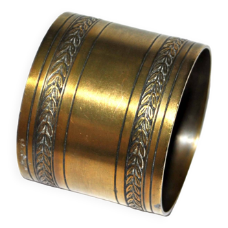 Old brass napkin ring - golden laurel frieze decoration