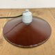 Industrial Red Enamel Pendant Light, 1970s