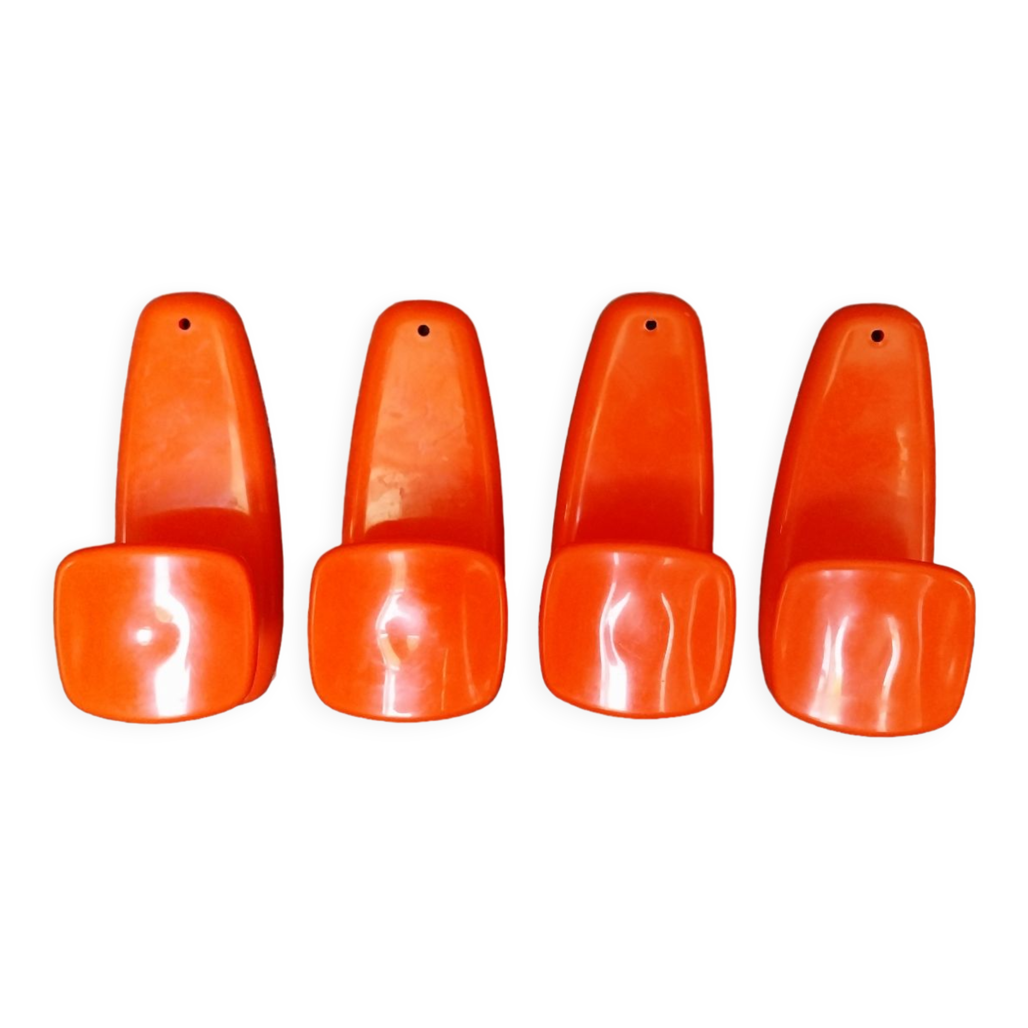 Orange wall hooks 70s