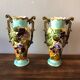 Duo of vases in ancient dabbling