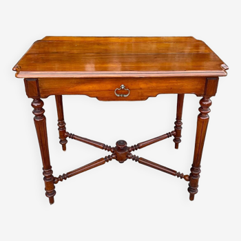 Small Louis XIII style walnut writing table from the 19th century