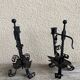 ARTS & CRAFTS PAIR OF CANDLESTICKS