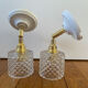 Pair of vintage glass globe wall sconces