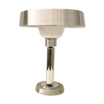 70's chrome and brushed art deco style lamp