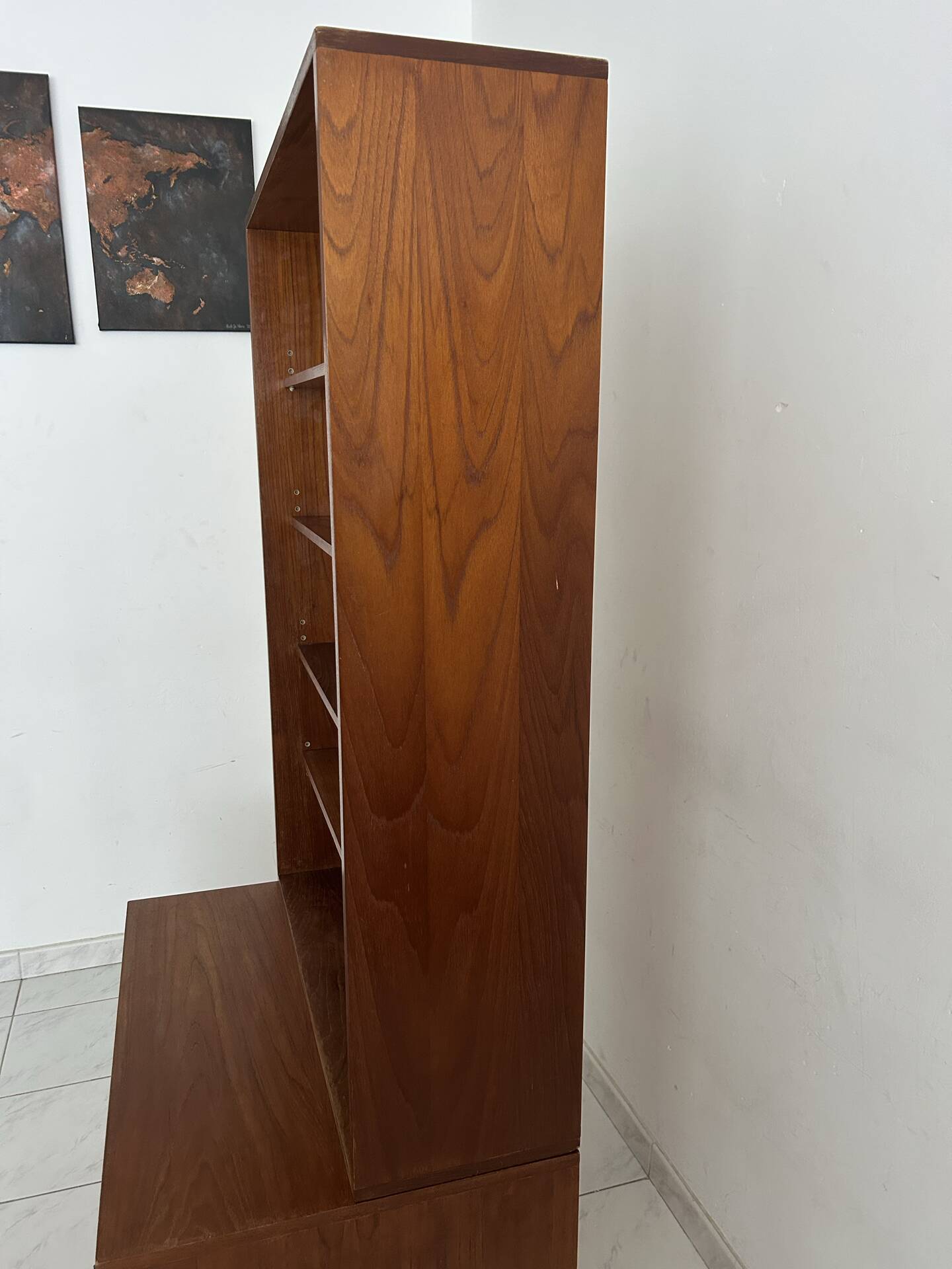 Vintage mid century modern bookcase Scandinavian style