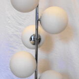 Lamppost 6 balls in white opaline, years 70