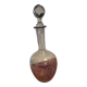 Carafe en cristal gravé ancien – décor floral – assortie Saint-Louis