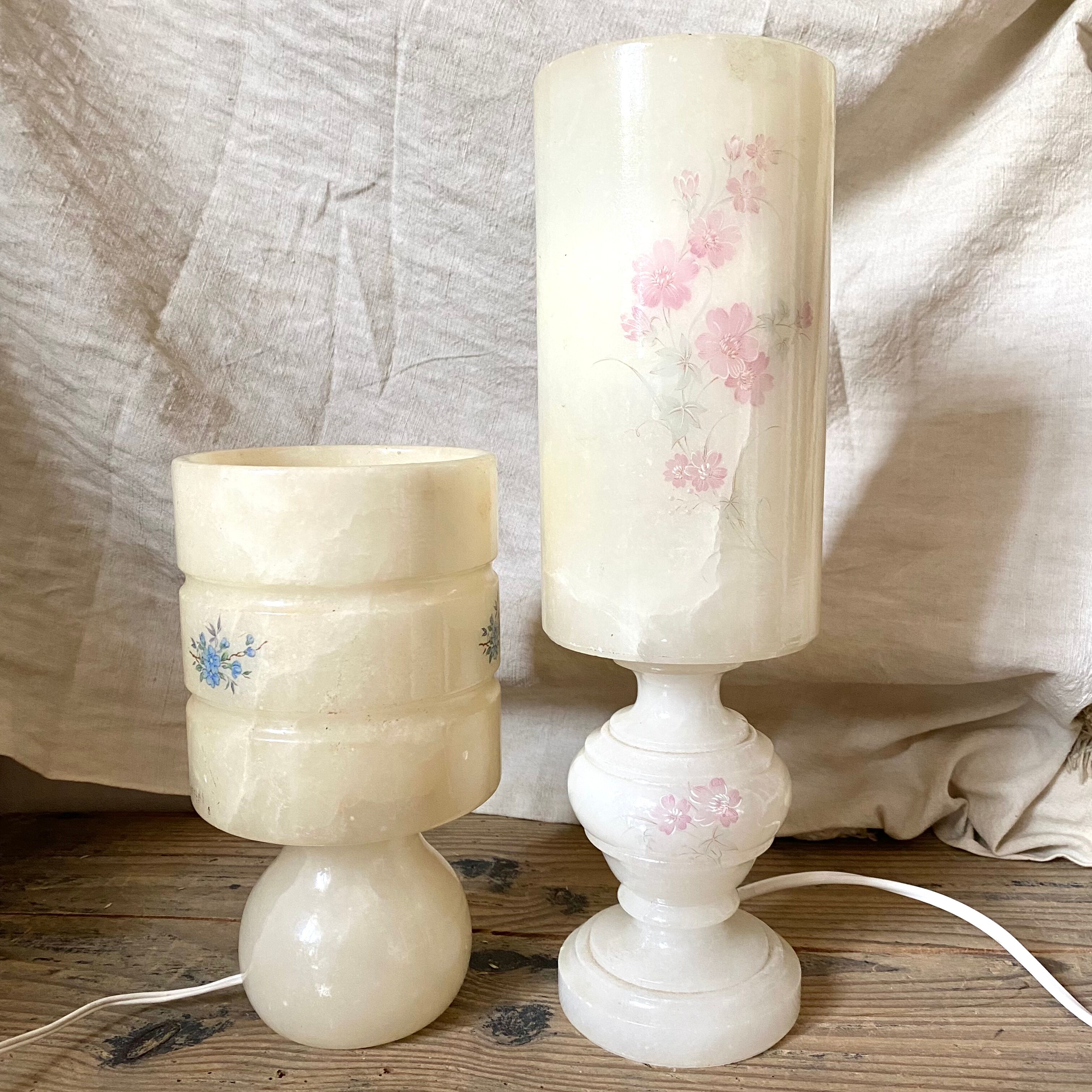 Vintage alabaster lamps