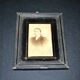 Old frame in black wood and painted glass fixed under glass 1900 - old sepia photograph