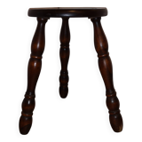 Breton oak stool 1940-1950 large model